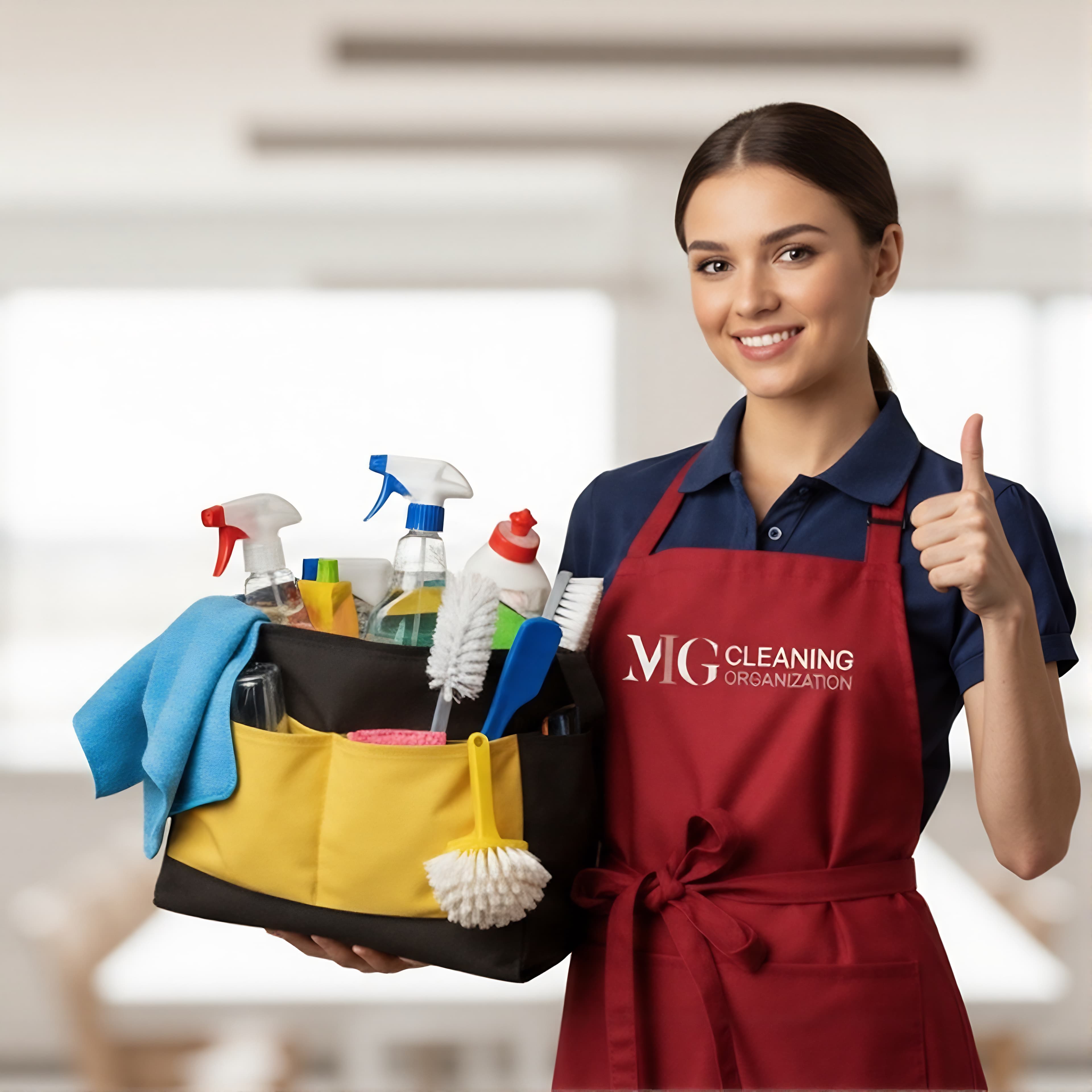 Cleaning team at work